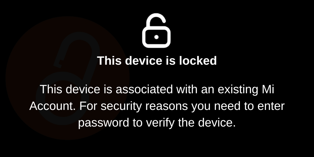 This device is locked Clean